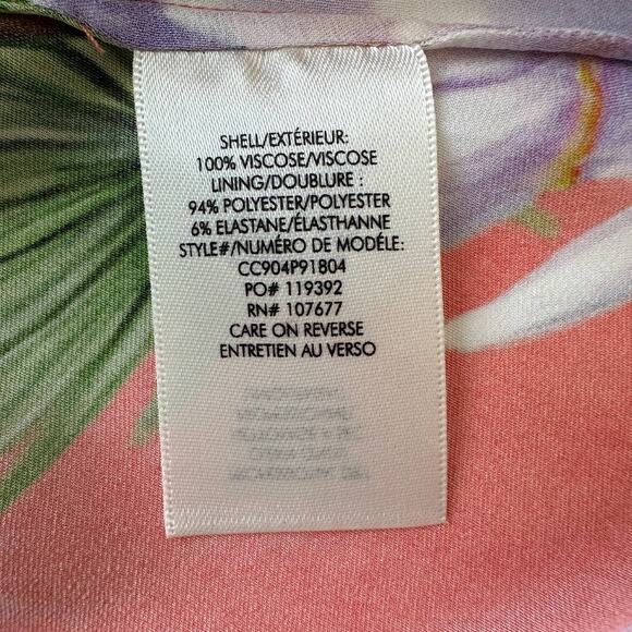 NWT Alice + Olivia Sachi Floral Palm Coral Romper Size 0 - Picture 10 of 14